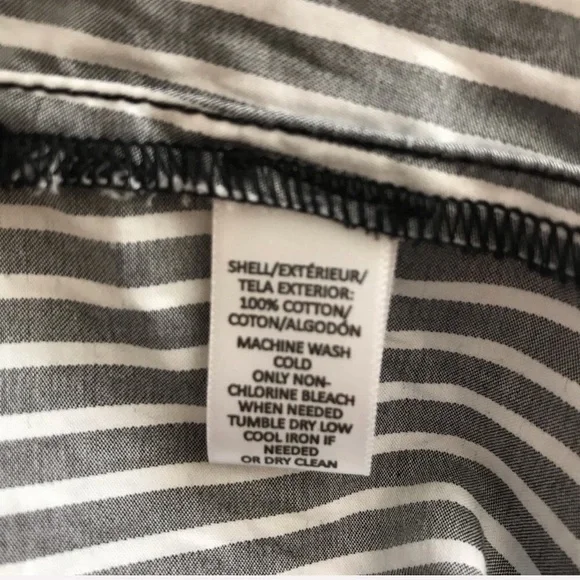 🎉3/$10 in bundle 🎉 Loft Black & White 3/4 Sleeve Top Small - Picture 4 of 5